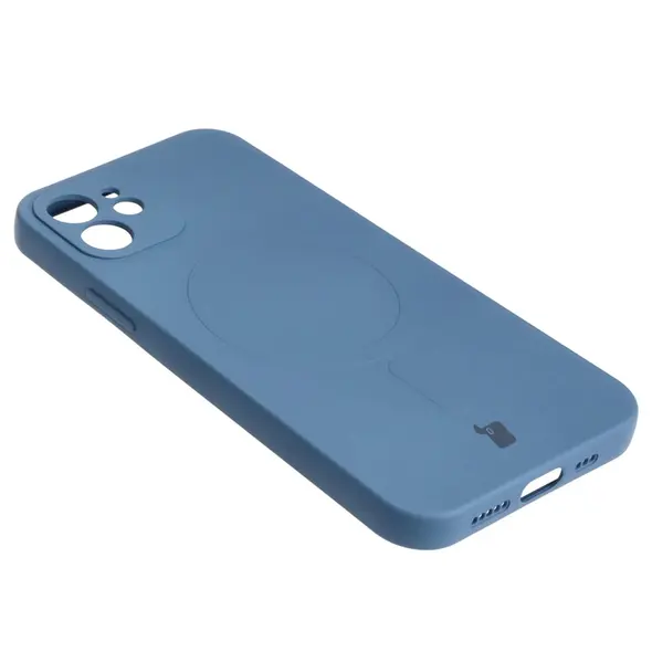 Bizon Case Silicone Magnetic Apple iPhone 12 navy blue