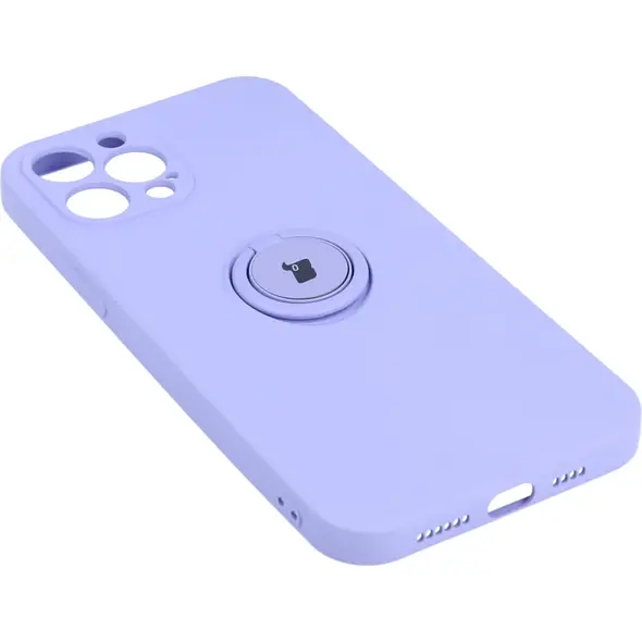 Bizon Case Silicone Ring Apple iPhone 12 Pro Max purple