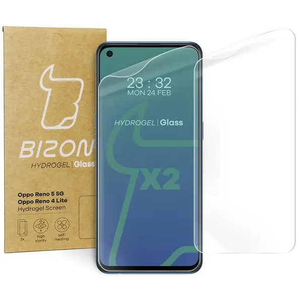 Bizon Glass Hydrogel Oppo Reno 5 5G / Reno 4 Lite [2 PACK]