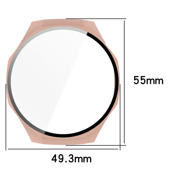 Bizon Case+Glass Watch Huawei Watch GT 5 Pro 46 mm pink