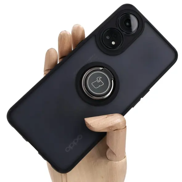 Bizon Case Hybrid Ring Oppo Reno8 T smoky with a black frame