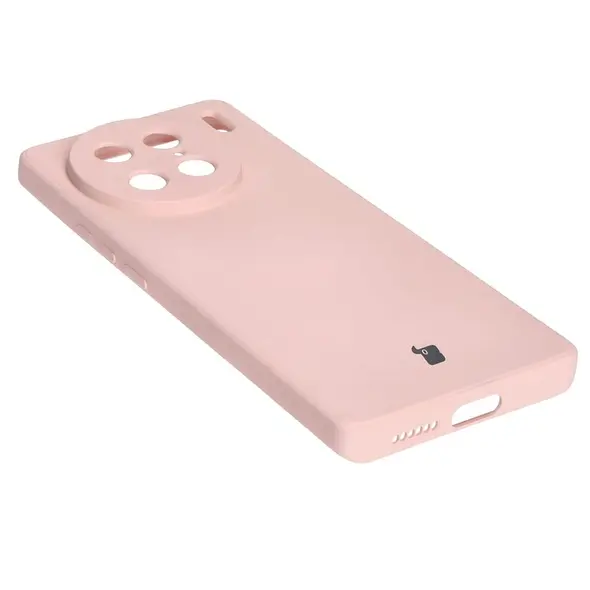 Bizon Case Silicone Sq VIVO X90 Pro light pink