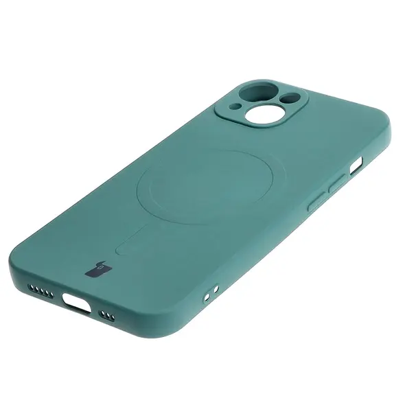 Bizon Case Silicone Magnetic Apple iPhone 13 dark green