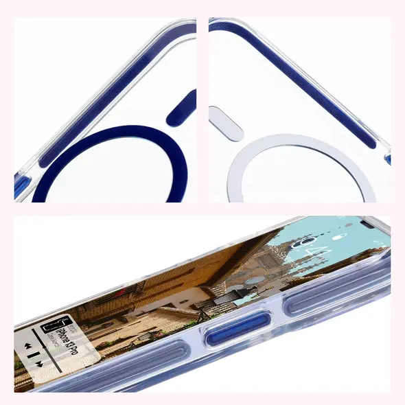 Bizon Case Marco Apple iPhone 13 Pro clear with blue frame