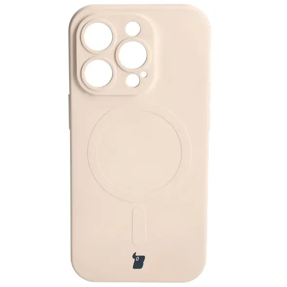 Bizon Case Silicone Magnetic Apple iPhone 14 Pro beige