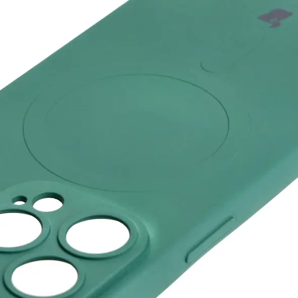 Bizon Case Silicone Magnetic Apple iPhone 14 Pro dark green