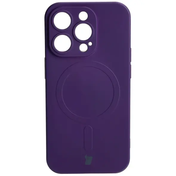 Bizon Case Silicone Magnetic Apple iPhone 14 Pro plum