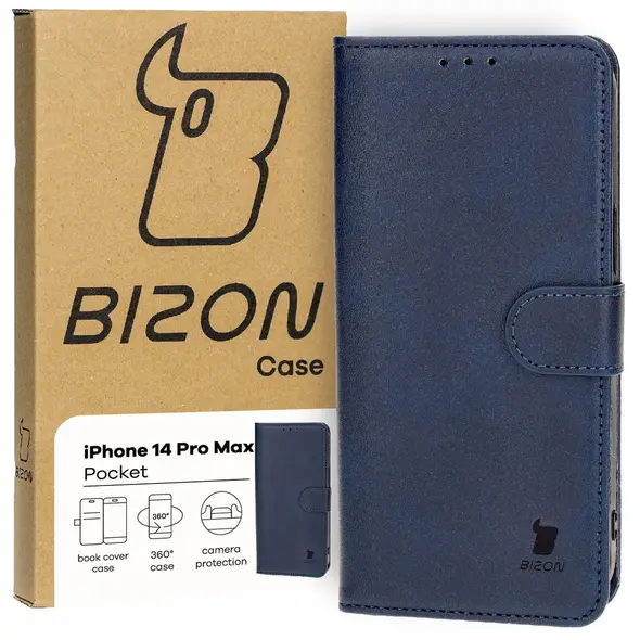 Bizon Case Pocket Apple iPhone 14 Pro Max navy blue