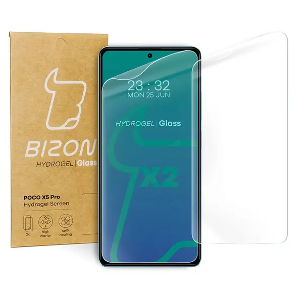 Bizon Glass Hydrogel Poco X5 Pro Redmi Note 12 Pro 5G Redmi Note 12 Pro+ 5G [2 PACK]