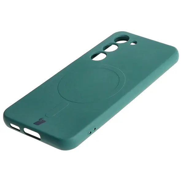 Bizon Case Silicone Magnetic Samsung Galaxy S23 dark green