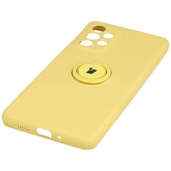 Bizon Case Silicone Ring Samsung Galaxy A73 5G yellow