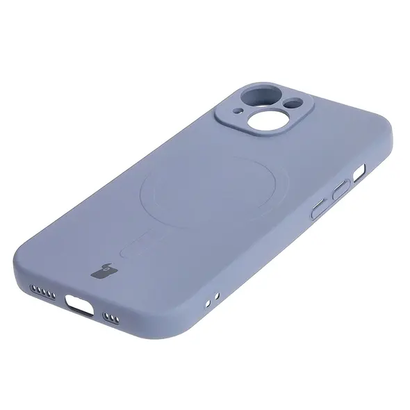 Bizon Case Silicone Magnetic Apple iPhone 15 grey