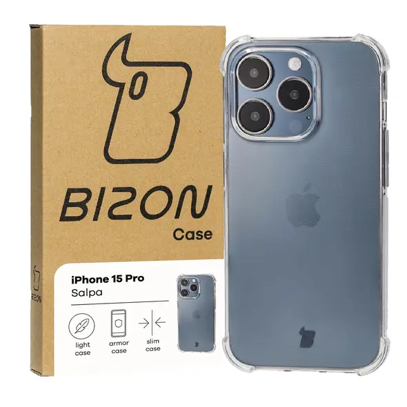 Bizon Case Salpa Apple iPhone 15 Pro clear