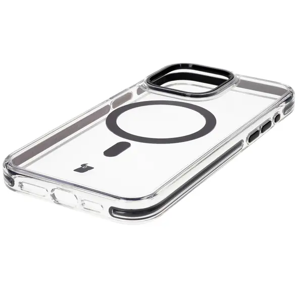 Bizon Case Marco Apple iPhone 15 Pro Max clear with black frame