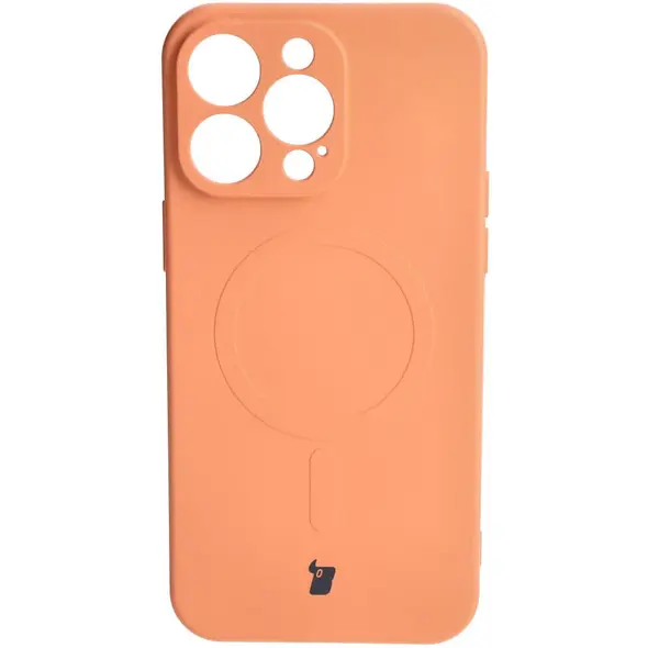 Bizon Case Silicone Magnetic Apple iPhone 15 Pro Max carrot