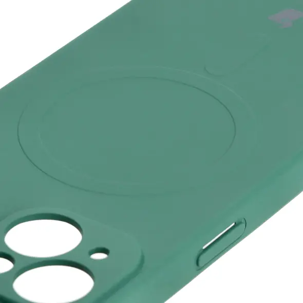 Bizon Case Silicone Magnetic Apple iPhone 15 dark green