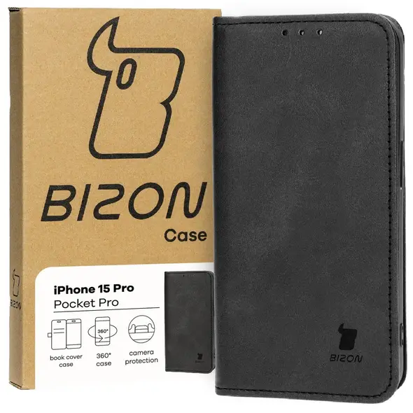 Bizon Case Pocket Pro Apple iPhone 15 Pro black