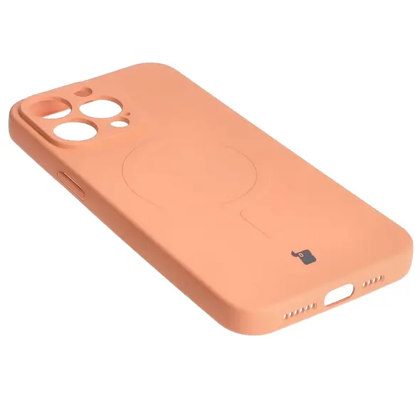 Bizon Case Silicone Magnetic Apple iPhone 15 Pro Max carrot