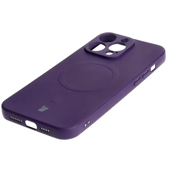 Bizon Case Silicone Magnetic Apple iPhone 15 Pro Max plum