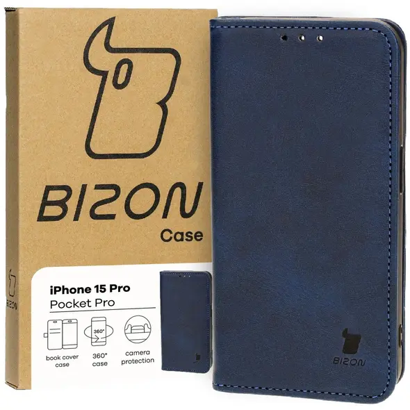 Bizon Case Pocket Pro Apple iPhone 15 Pro navy blue