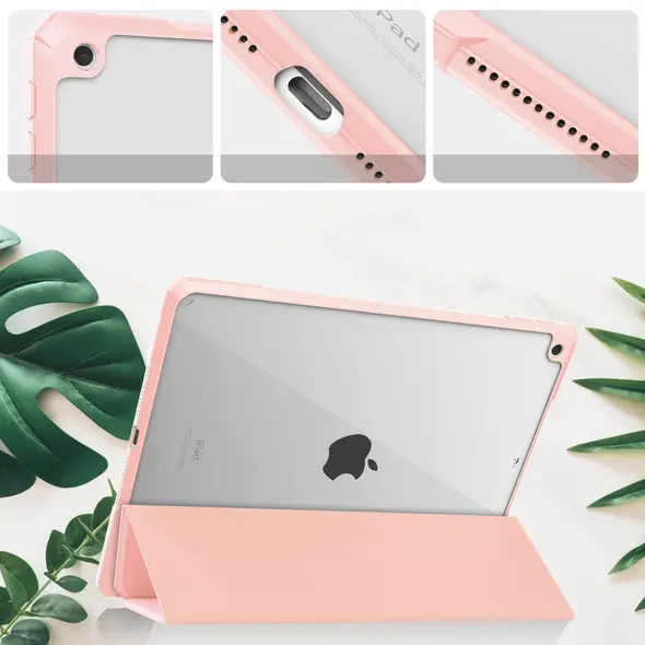 Bizon Case Tab Clear Matt Apple iPad 9 10.2 2021 / iPad 8 2020/ iPad 10.2 2019 light pink