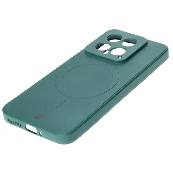 Bizon Case Silicone Magnetic Sq Xiaomi 14 dark green