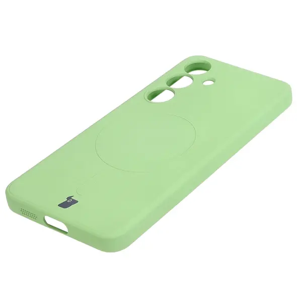 Bizon Case Silicone Magnetic Sq Samsung Galaxy S24 light green