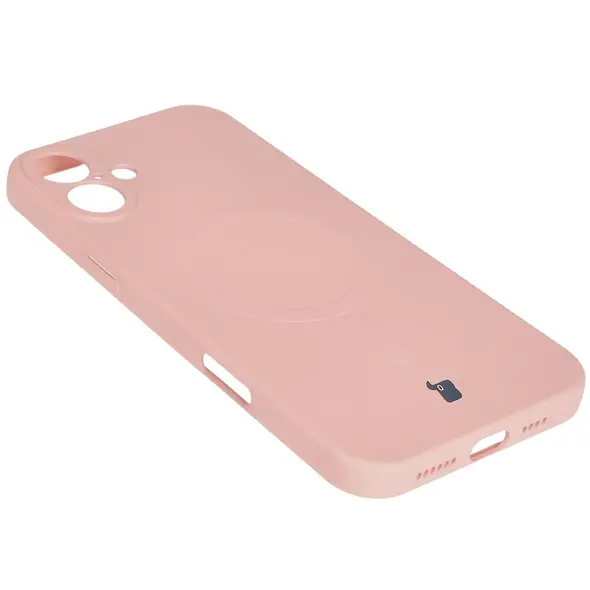 Bizon Case Silicone Magnetic Apple iPhone 16 Plus light pink