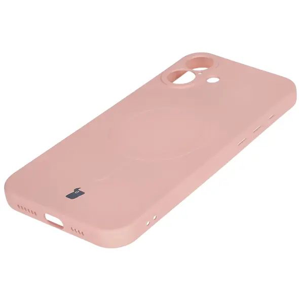 Bizon Case Silicone Magnetic Apple iPhone 16 Plus light pink