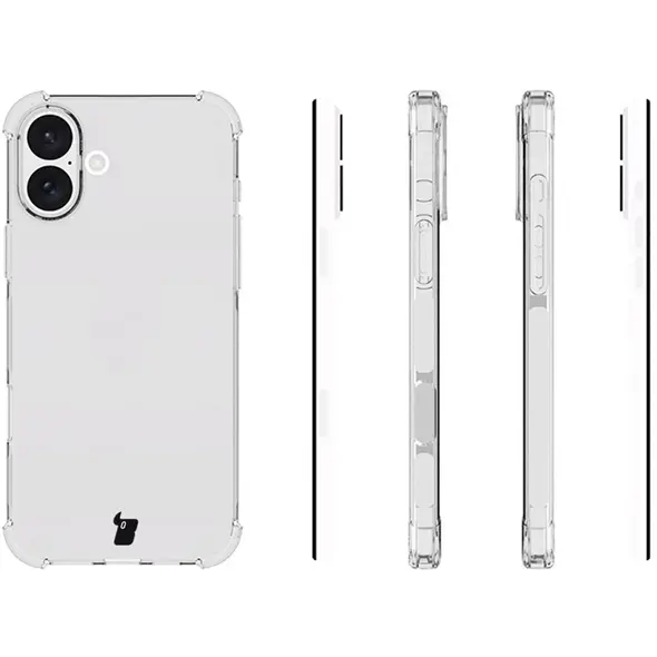 Bizon Case Clear Pack case + 2x tempered glass + lens glass Apple iPhone 16 Plus