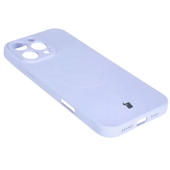 Bizon Case Silicone Magnetic Apple iPhone 16 Pro light purple