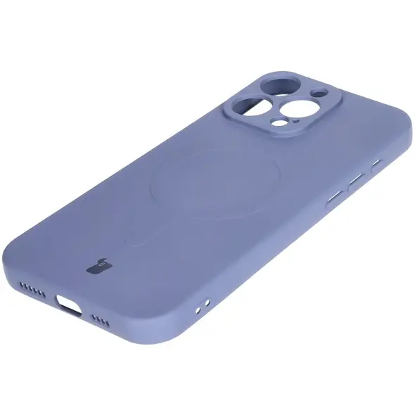 Bizon Case Silicone Magnetic Apple iPhone 16 Pro Max grey