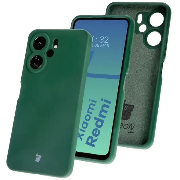 Bizon Soft Case Xiaomi Redmi 13C 4G / Xiaomi Redmi 13C 5G / Xiaomi Poco C65 dark green