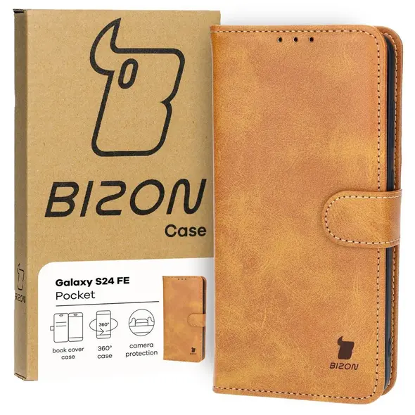 Bizon Case Pocket Samsung Galaxy S24 FE brown