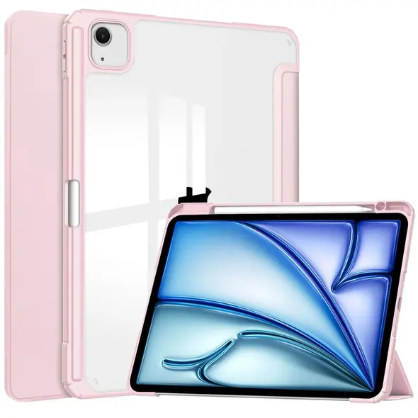 Bizon Case Tab Clear Matt Apple iPad Air 13" 2024 pink