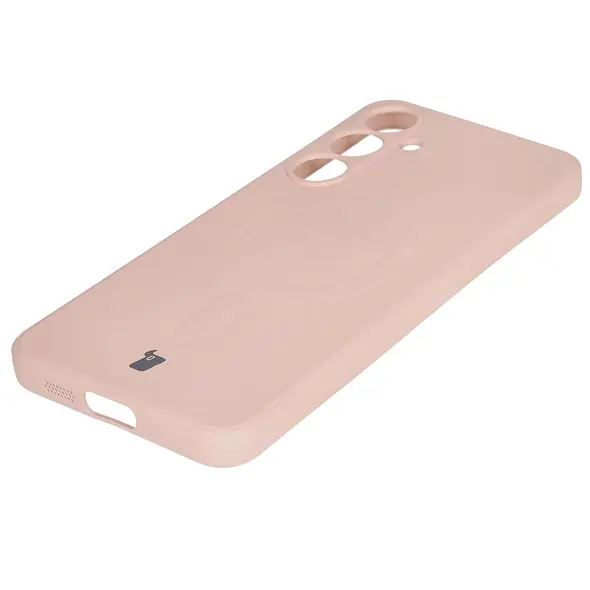 Bizon Case Silicone Magnetic Sq Samsung Galaxy S24 FE light pink