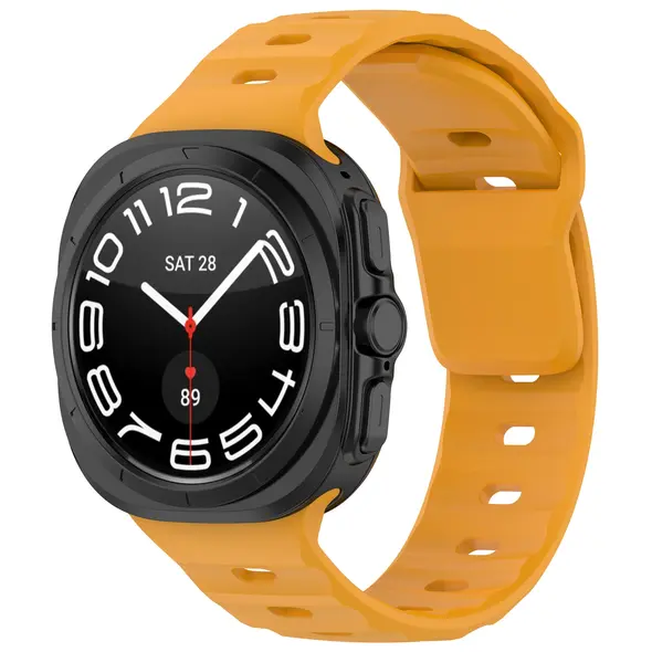 Bizon Strap Watch Silicone Samsung Galaxy Watch Ultra 47 mm yellow