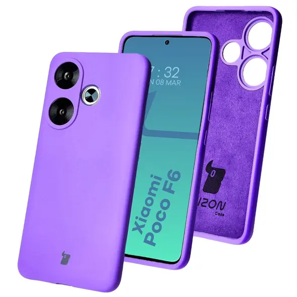 Bizon Soft Case Xiaomi Poco F6 purple