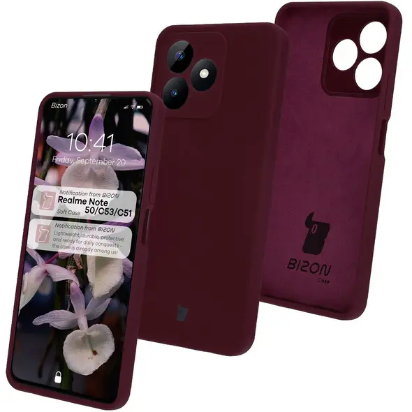 Bizon Soft Case Realme Note 50 / Realme C53 / C51 dark purple