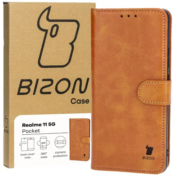 Bizon Case Pocket Realme 11 5G brown