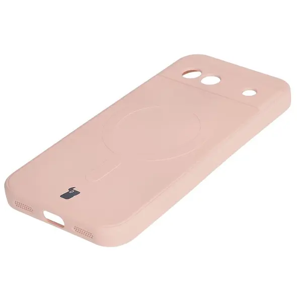 Bizon Case Silicone Magnetic Sq Google Pixel 8a light pink