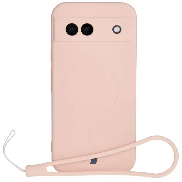 Bizon Case Silicone Magnetic Sq Google Pixel 8a light pink