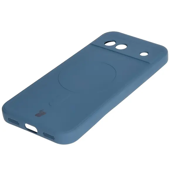 Bizon Case Silicone Magnetic Sq Google Pixel 8a navy blue