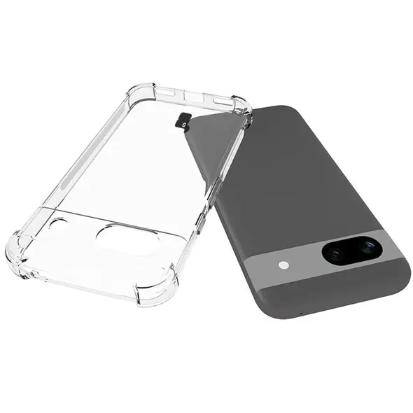 Bizon Case Clear Pack case + 2x screen glass Google Pixel 8a clear