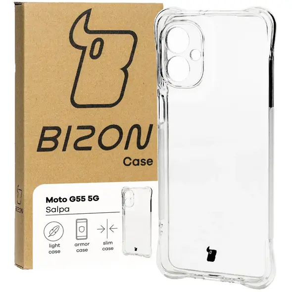 Bizon Case Salpa Motorola Moto G55 5G clear