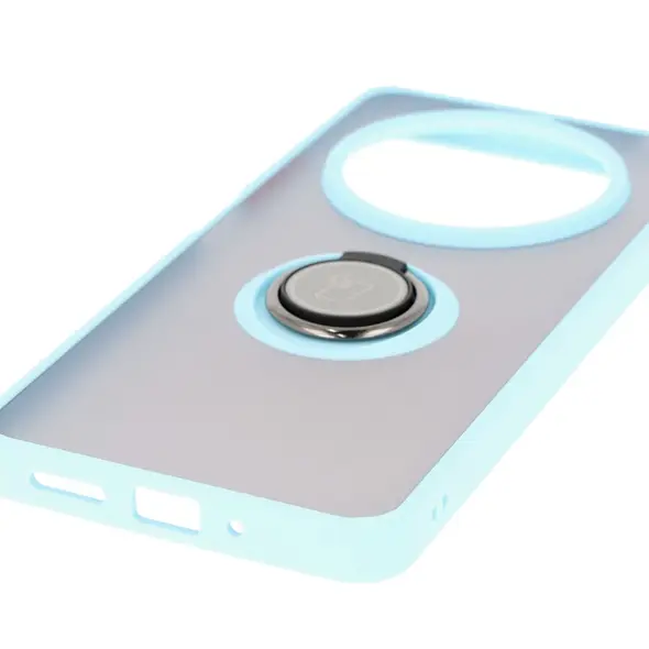 Bizon Case Hybrid Ring Xiaomi Redmi 14C 4G / POCO C75 smoky with a light blue frame