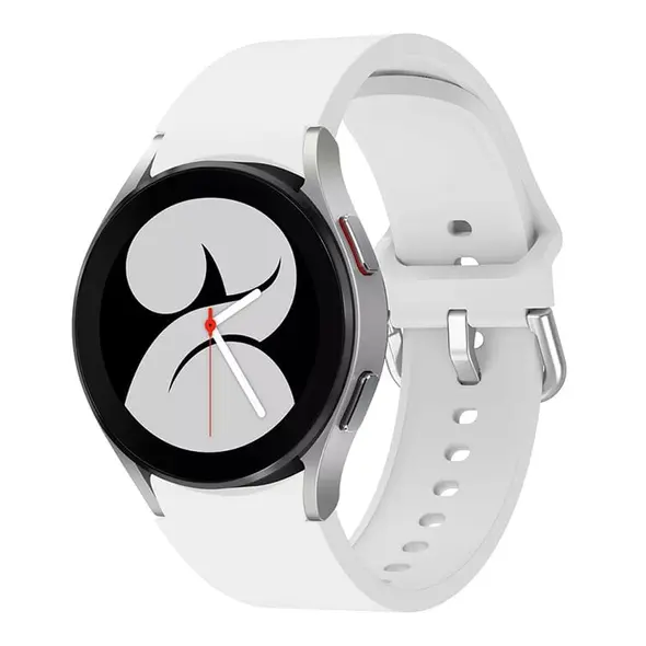 Bizon Strap Watch Silicone Samsung Galaxy Watch 20 mm white