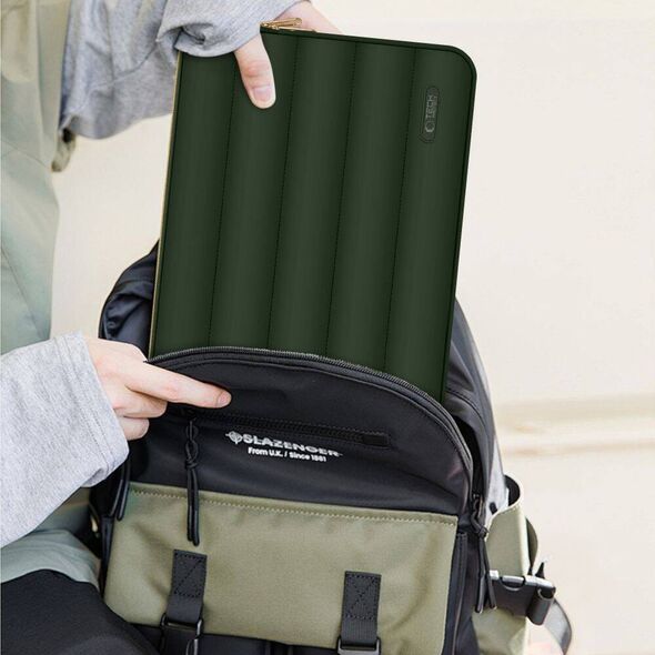 Case LAPTOP 13" - 14" Tech-Protect Puffy Army Green 5906302375288