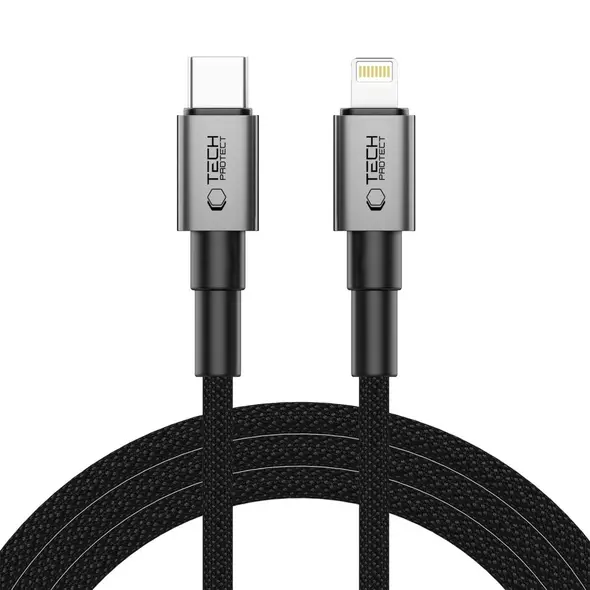 Tech-Protect Ultraboost DNA USB-C / Lightning Cable PD27W/3A 200cm Iron Grey