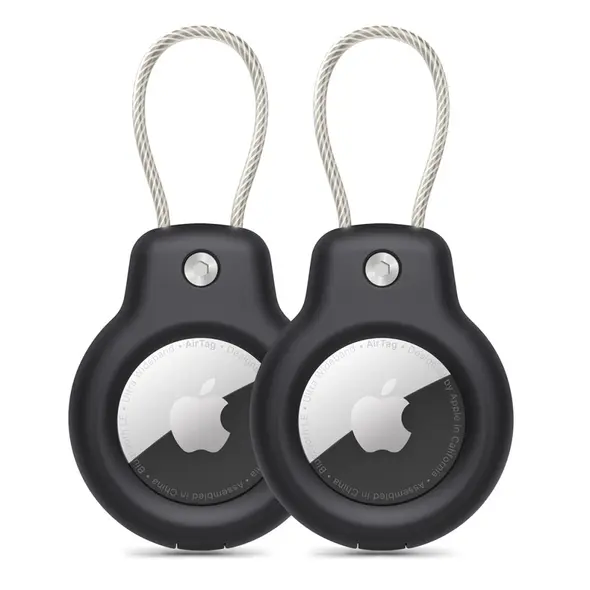 Tech-Protect Rough Vein Apple Airtag Black [2 PACK]